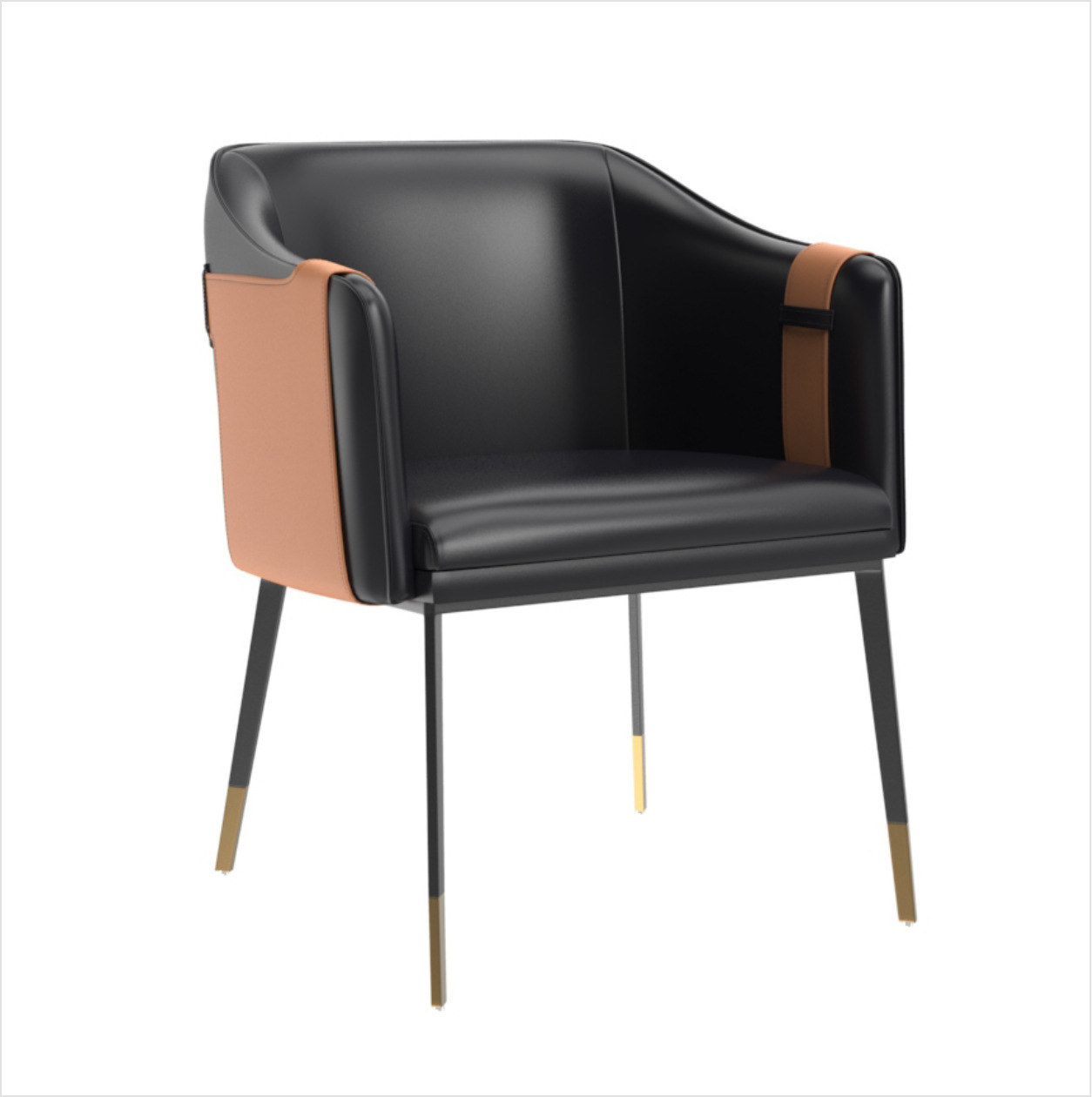 SUNPAN-103788_CARTER_DININGCHAIR_NapaBlack_NapaCognac